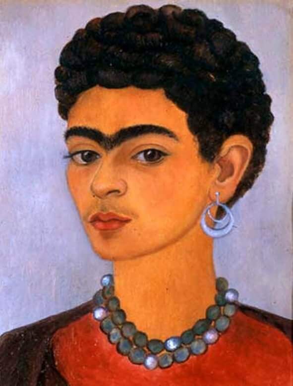 Autoportrait aux cheveux bouclés - Frida Kahlo