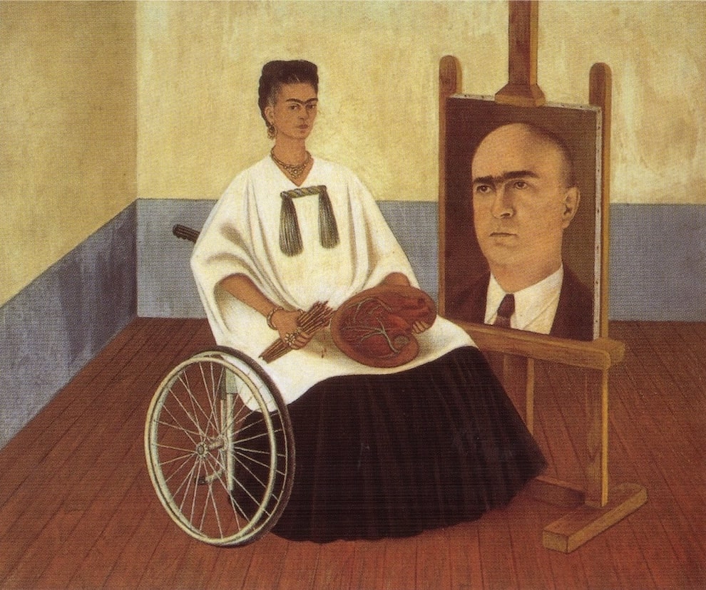 Autoportrait avec le portrait du Dr Farill - Frida Kahlo image 1 reproduction de peinture à l’huile