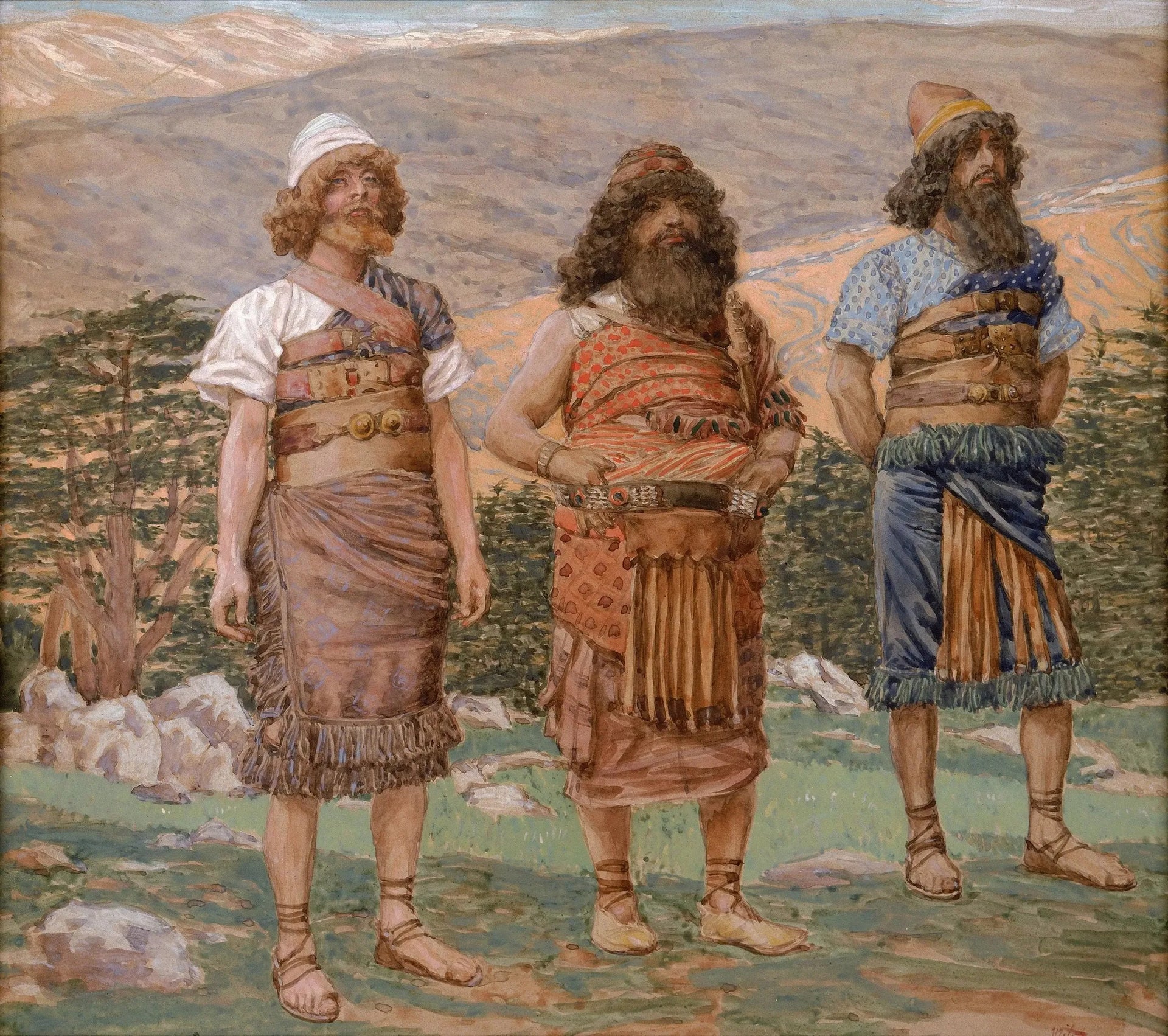 Sem, Cham et Japhet - James Tissot image 1 reproduction de peinture à l’huile