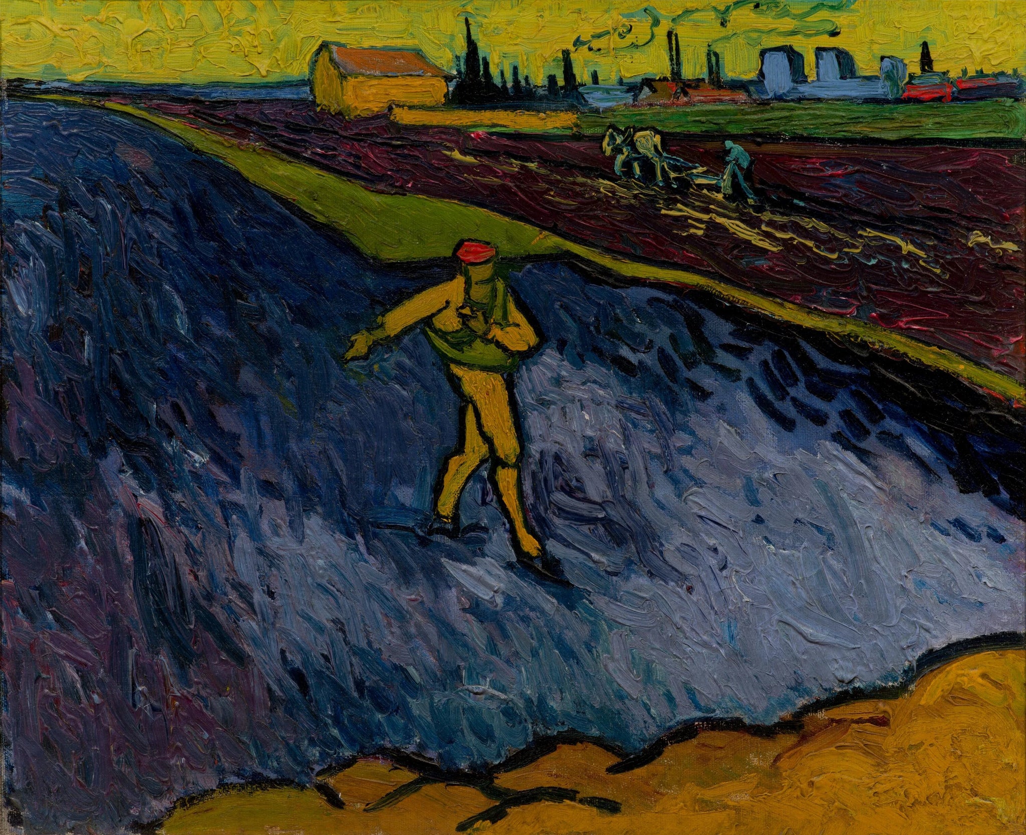 Le Semeur avec les environs d’Arles F575a de Vincent van Gogh