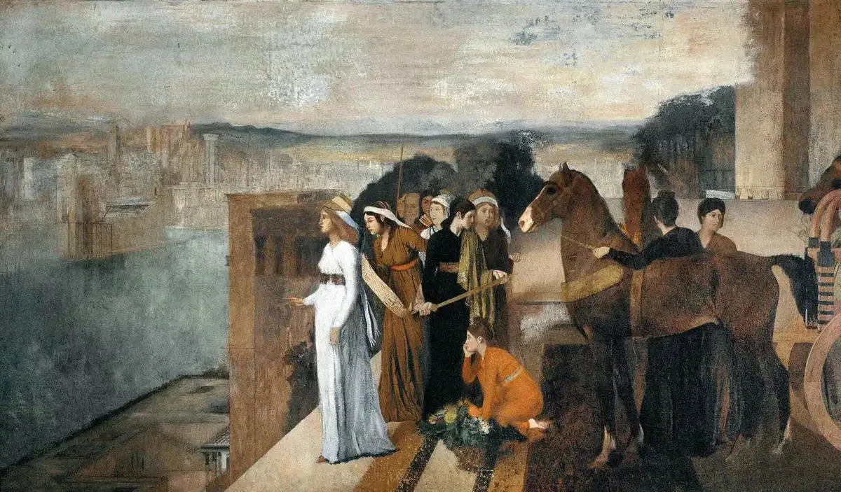 Sémiramis construisant Babylone - Edgar Degas image 1 reproduction artisanale de tableau