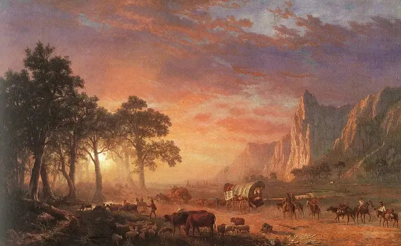 Sentier de l'Oregon - Albert Bierstadt image 1 reproduction de peinture à l’huile