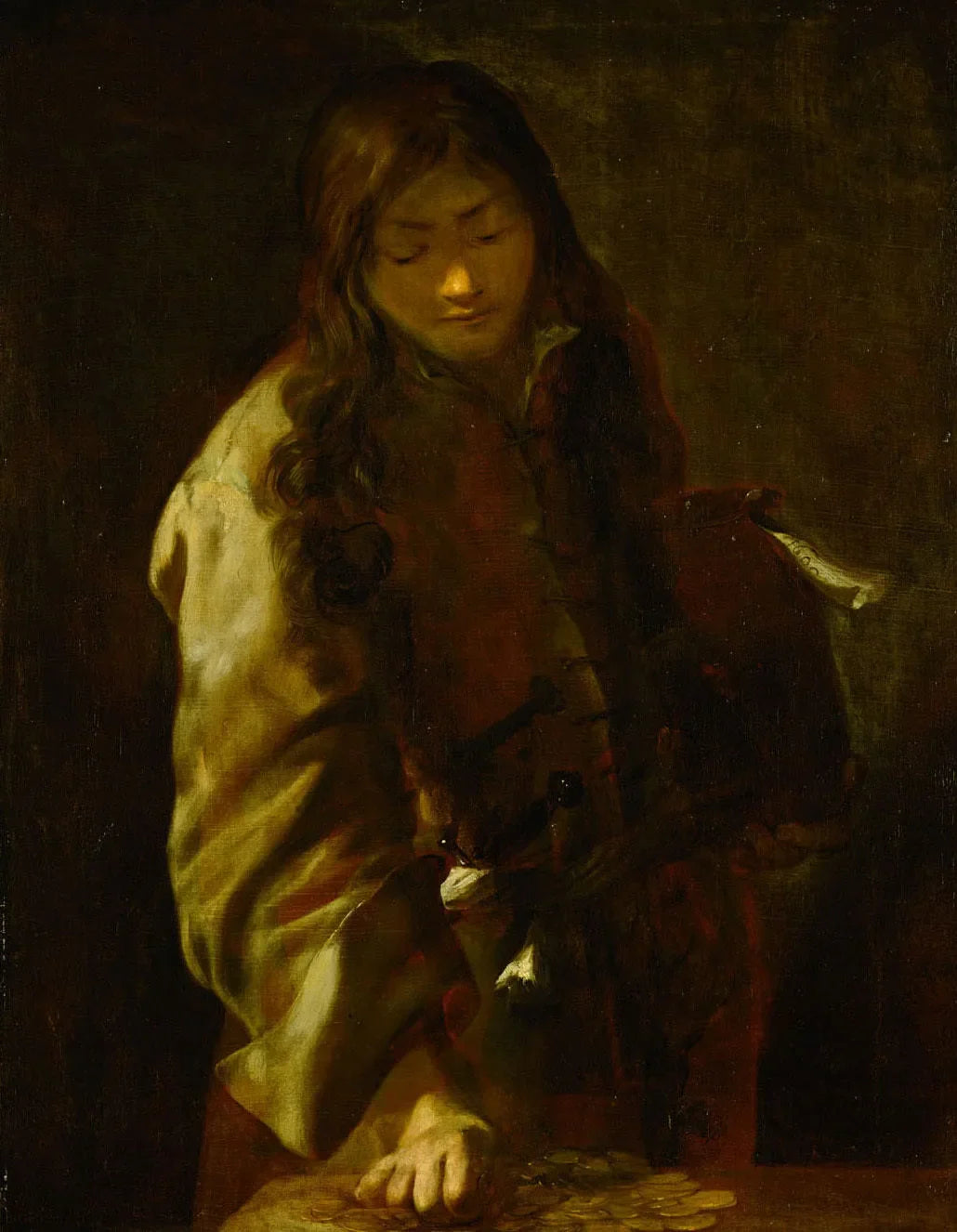 Sentiment - Johann Heinrich Schönfeld image 1 tableau peint à l’huile sur toile