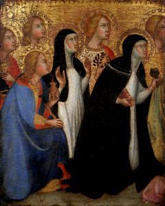 Sept saints en adoration - Bartolo di Fredi image 1 reproduction artisanale de tableau