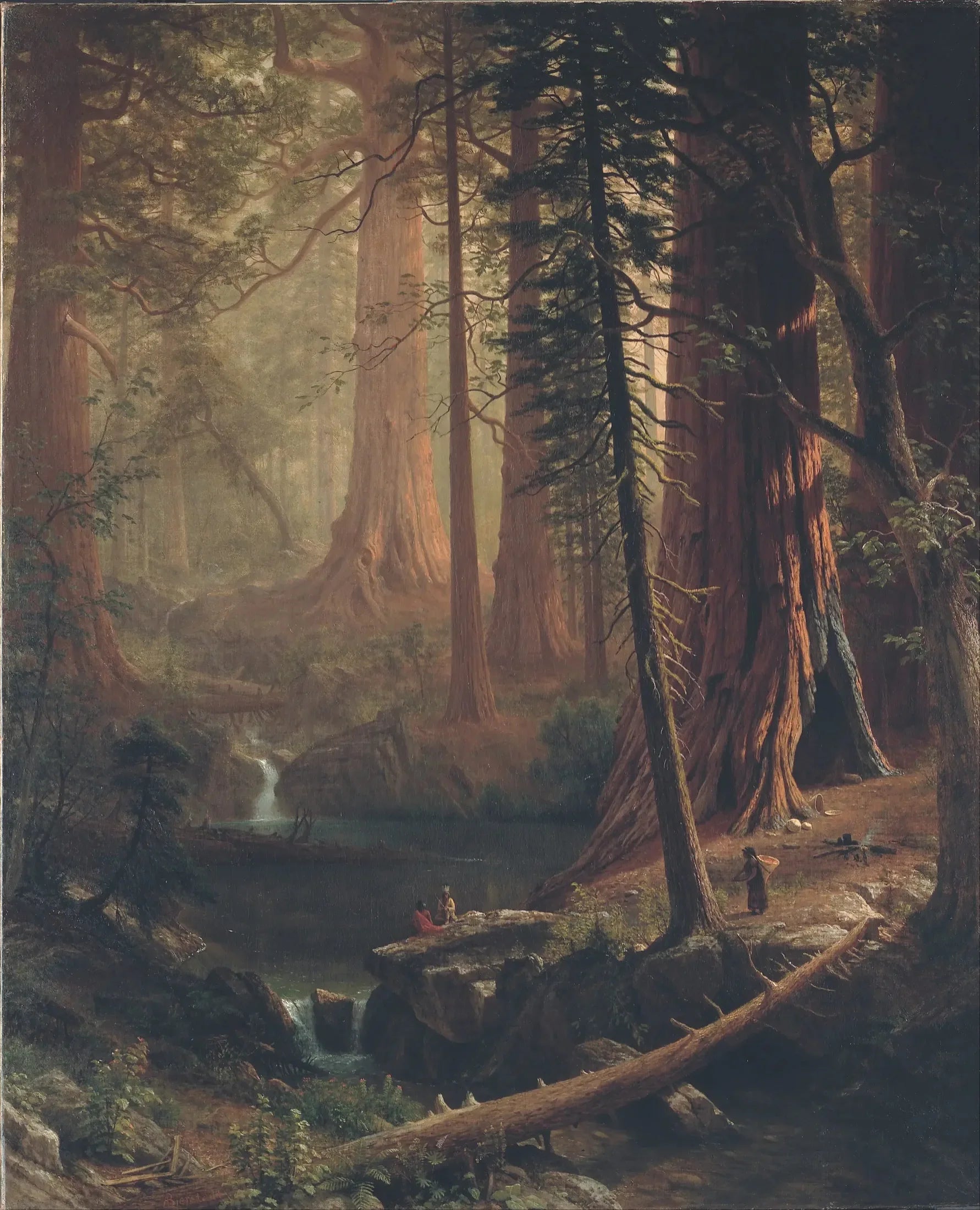 Séquoias géants de Californie - Albert Bierstadt image 1 reproduction de peinture à l’huile