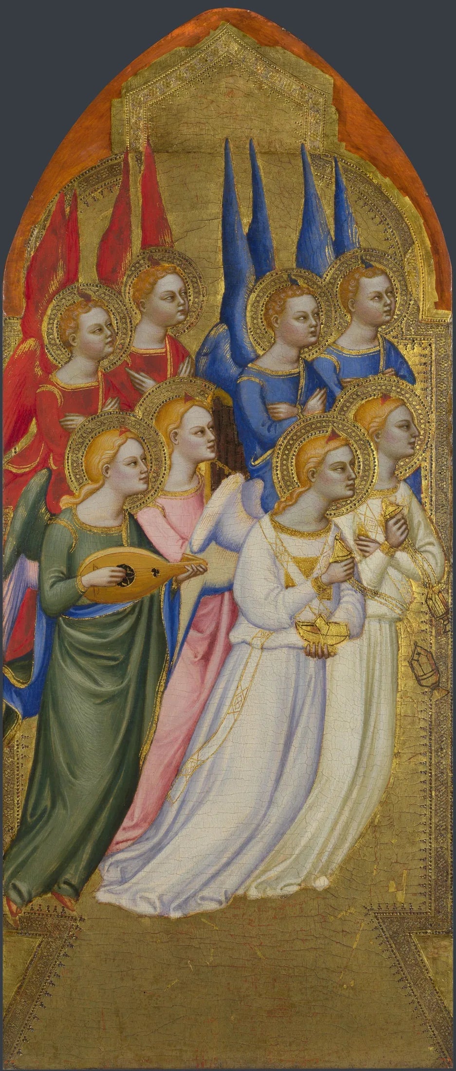 Séraphins, chérubins et anges adorateurs - Jacopo di Cione image 1 tableau peint à l’huile sur toile