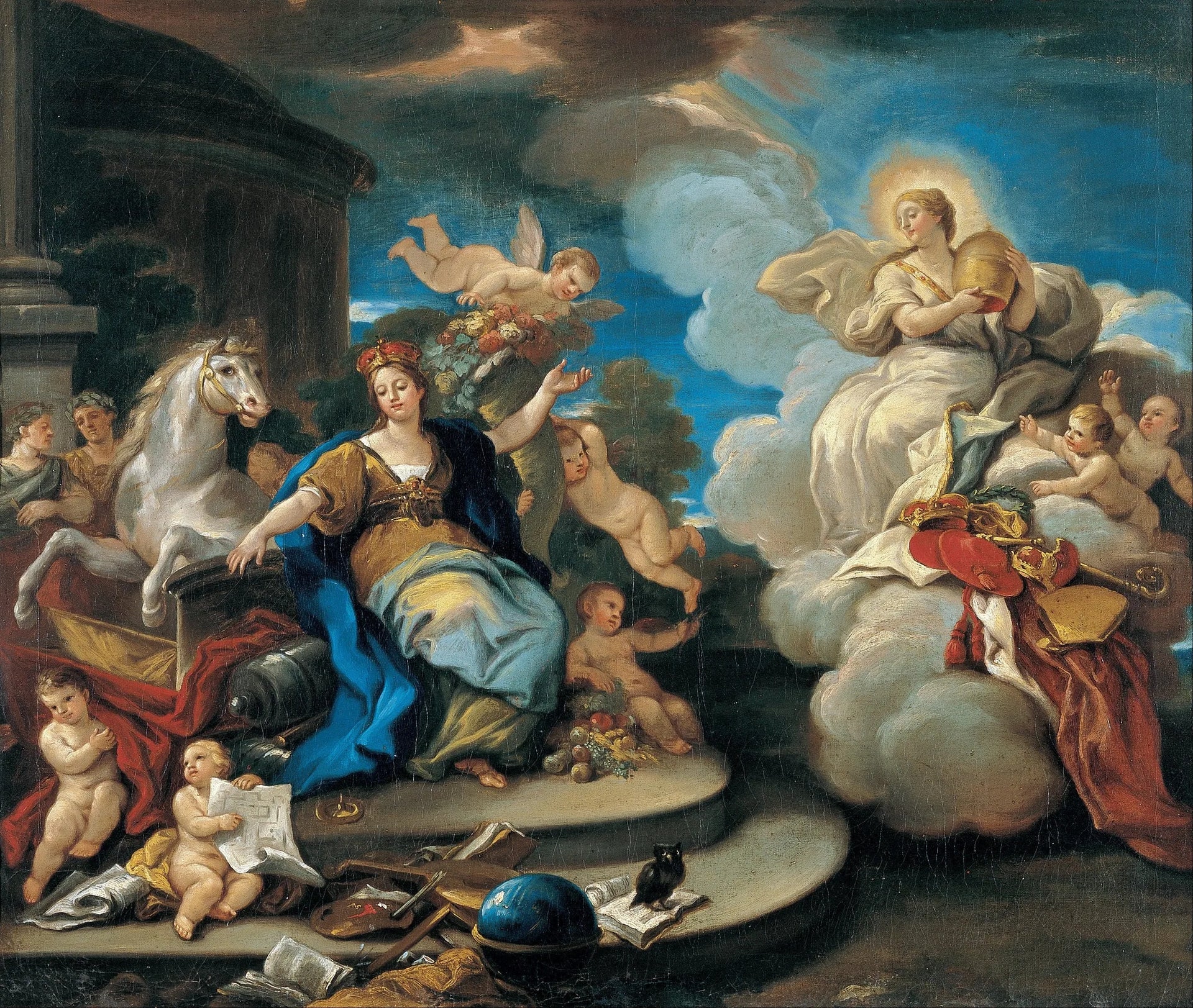 Série des quatre parties du monde. Europe - Luca Giordano image 1 reproduction de peinture à l’huile