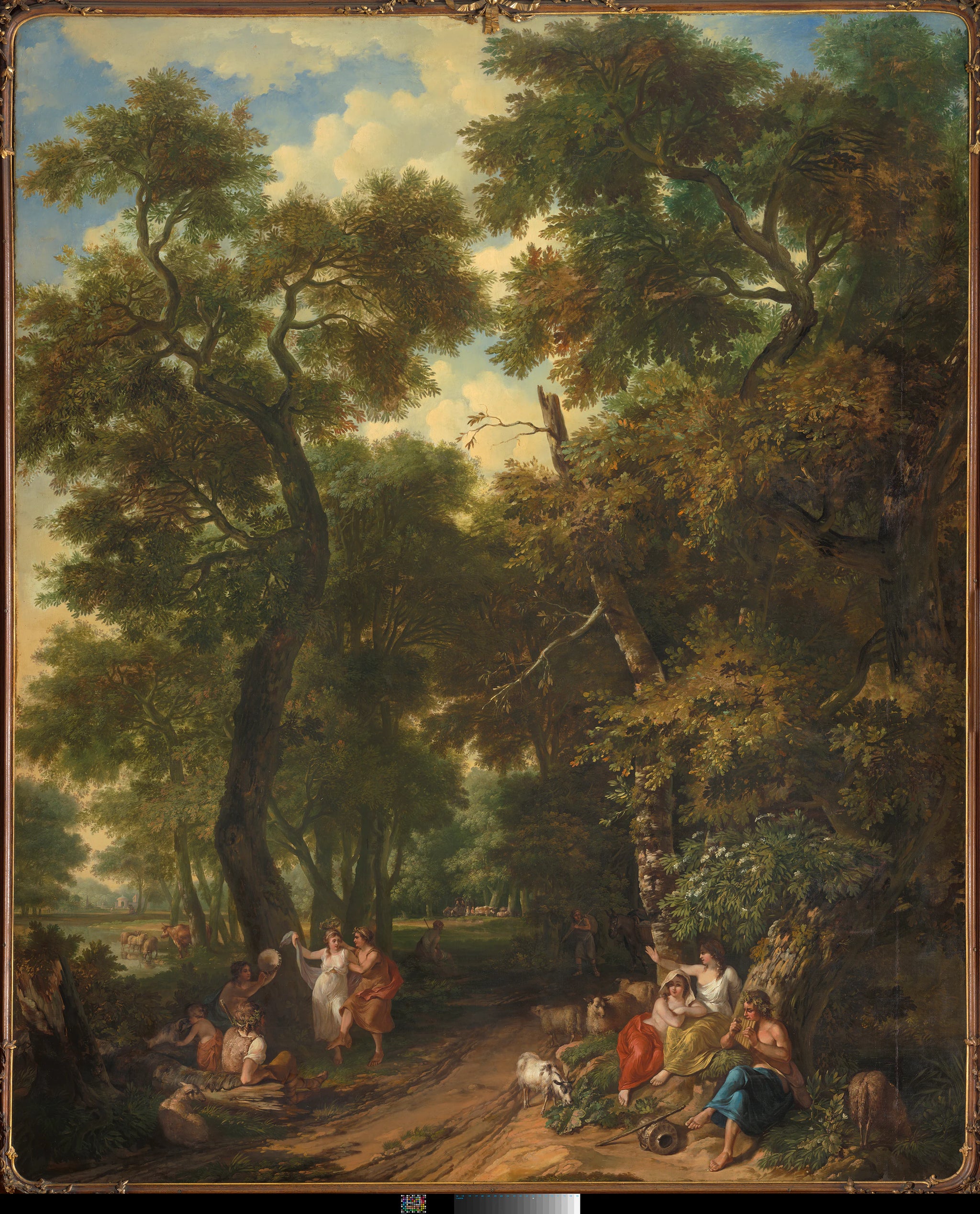 Série de dix peintures murales représentant des paysages arcadiens dans la pièce côté jardin au rez-de-chaussée de la maison Herengracht 524 à Amsterdam. - Jurriaan Andriessen
