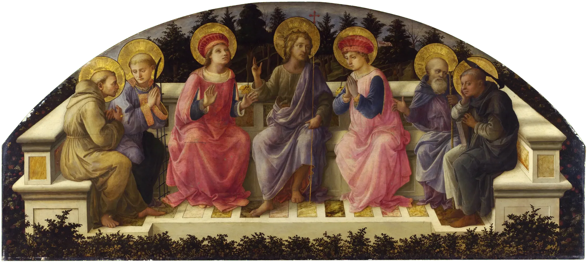 Seven Saints - Fra Filippo Lippi image 1 reproduction de peinture à l’huile