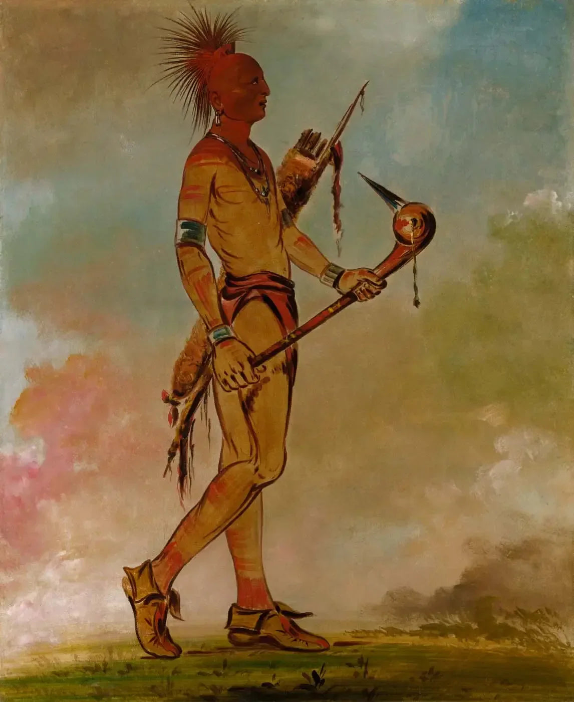 Shin-ga-wás-sa, bel oiseau - George Catlin image 1 tableau peint à l’huile sur toile