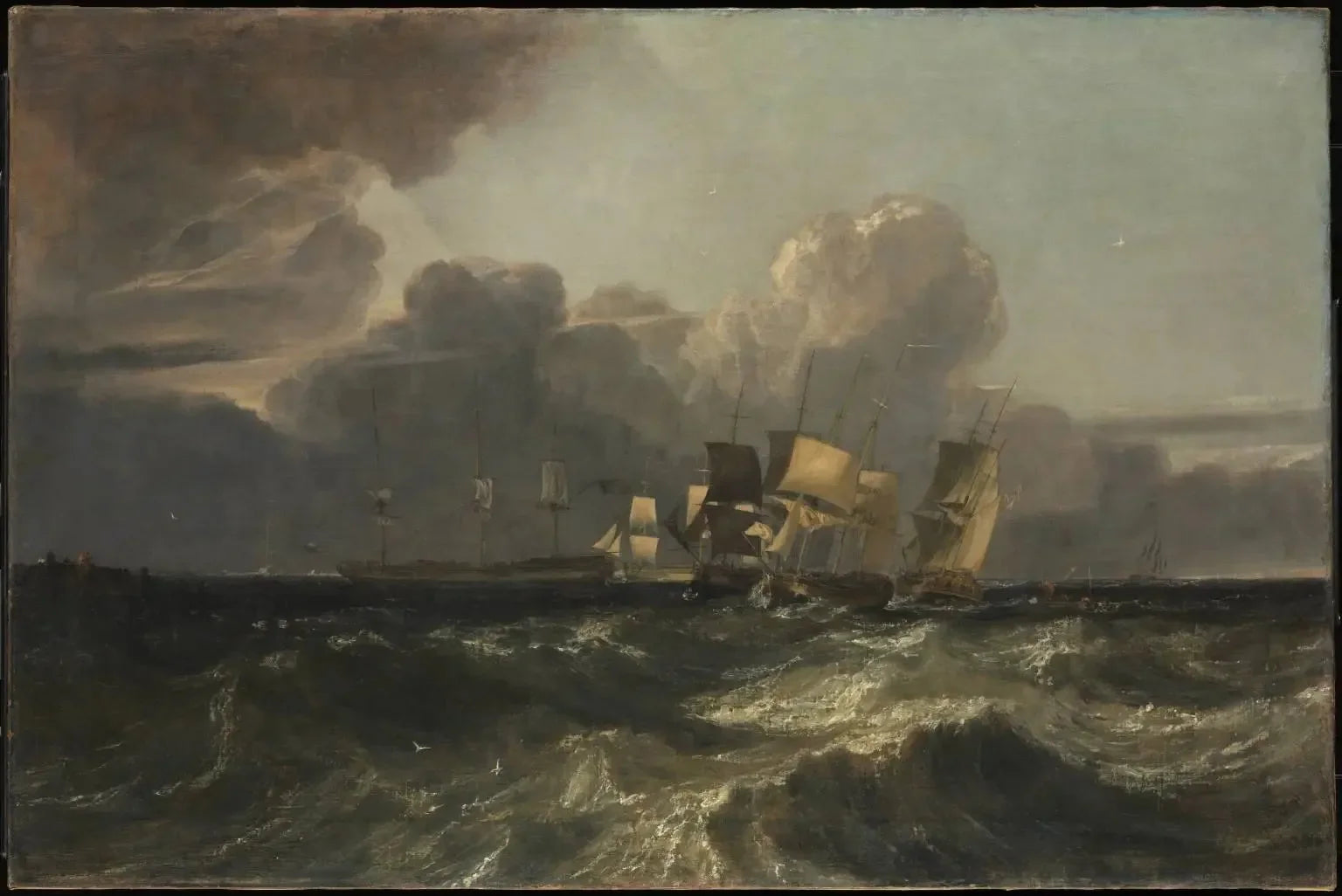 Ships Bearing up for Anchorage (‘The Egremont Seapiece’) - J. M. W. Turner image 1 reproduction d’œuvre d’art à l’huile