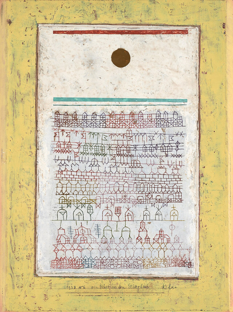 Une page du livre des villes - Paul Klee