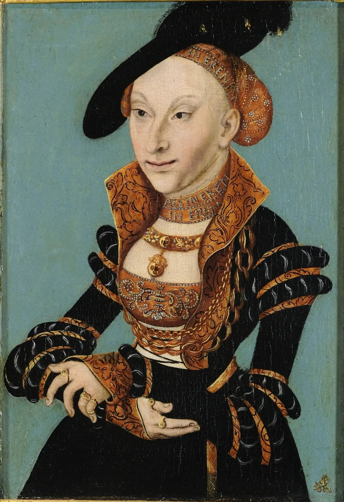 Sibylle de Clèves, duchesse de Saxe (1512-1554) - Lucas Cranach the Elder image 1 reproduction artisanale de tableau