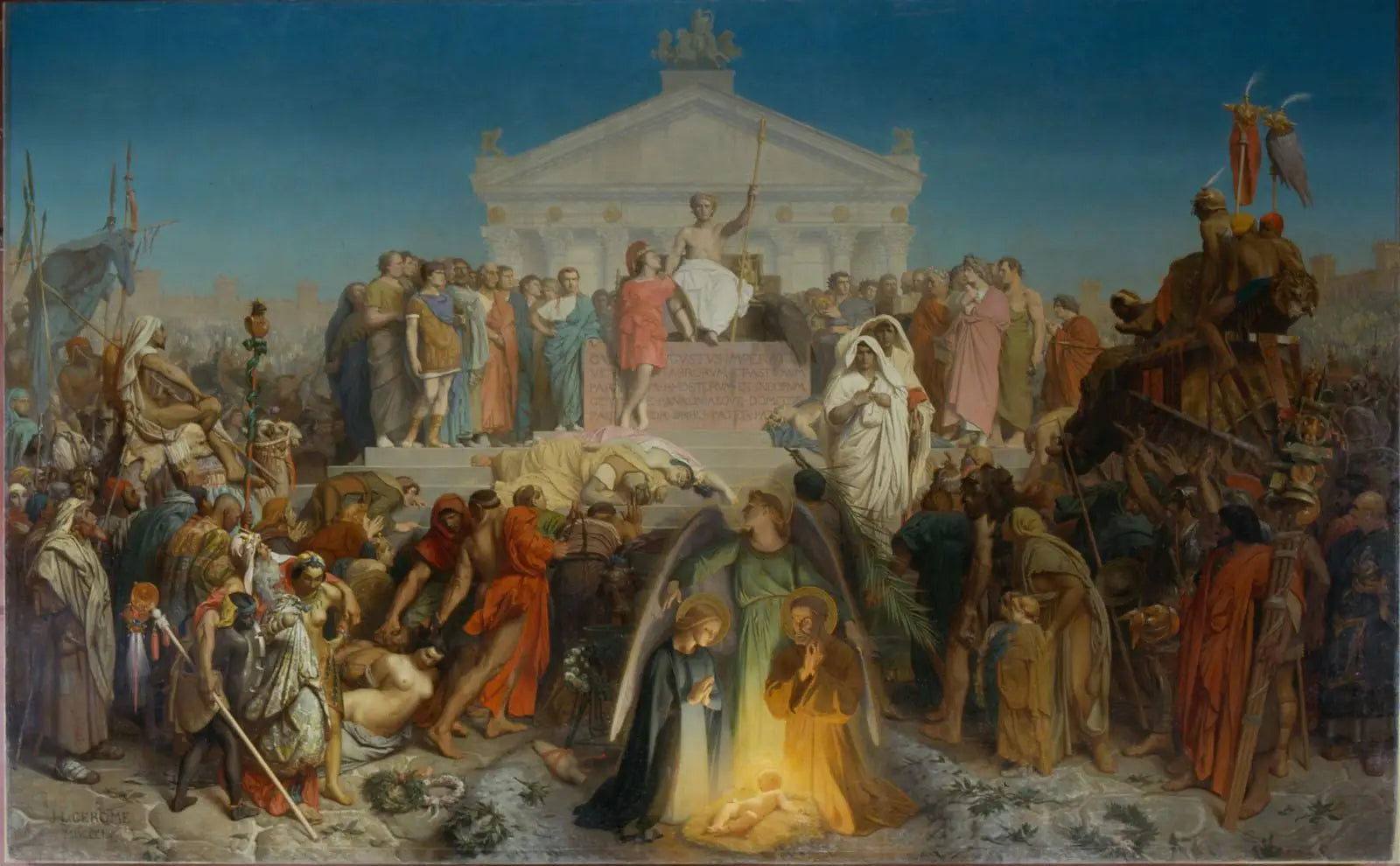 Siècle d'Auguste : Naissance de N.S. Jésus-Christ - Jean-Léon Gérôme image 1 tableau peint à l’huile sur toile