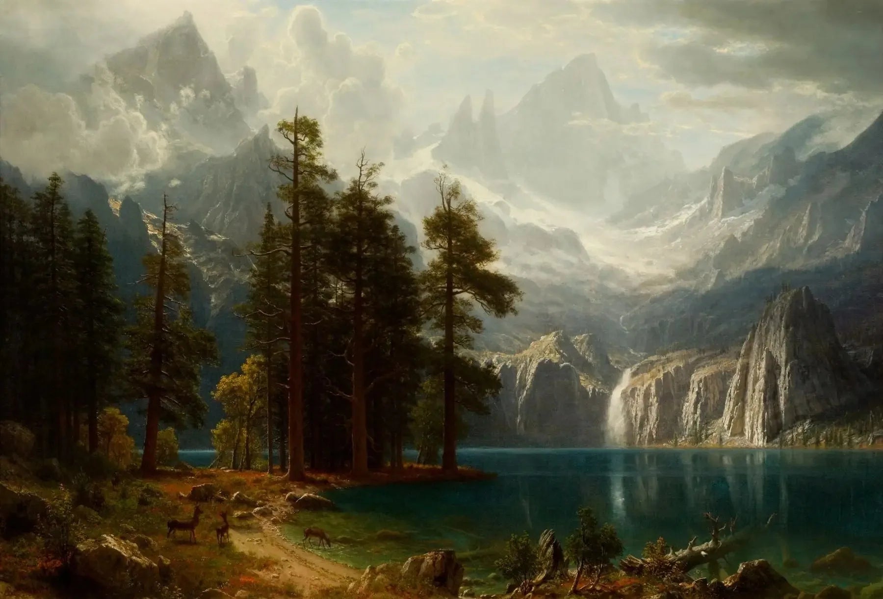 Sierra Nevada - Albert Bierstadt image 1 reproduction artisanale de tableau