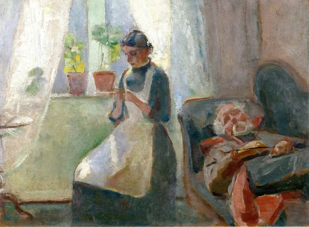 Sieste d'après-midi - Edvard Munch image 1 copie de tableau peinte à la main