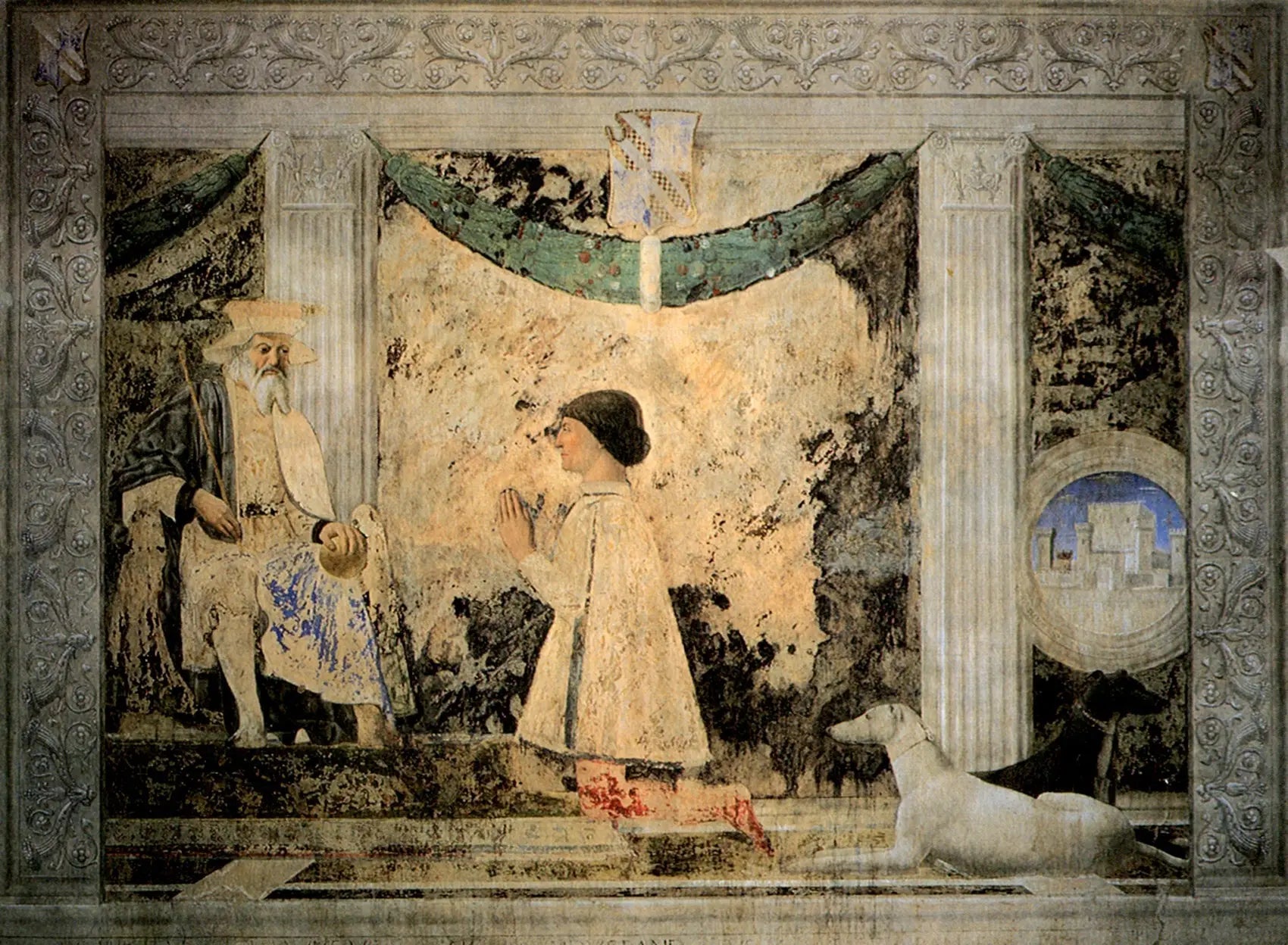 Sigismondo Pandolfo Malatesta en prière devant saint Sigismond - Piero della Francesca image 1 reproduction artisanale de tableau