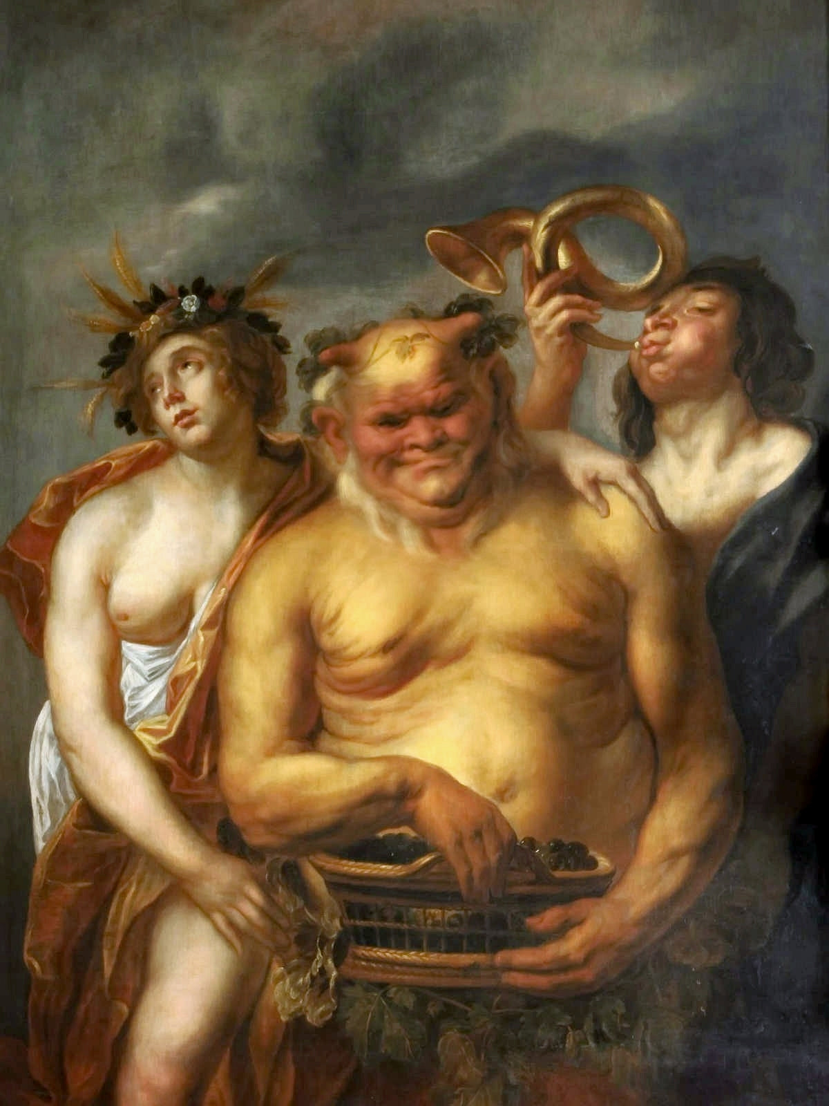 Silène et les Bacchantes (Flora, Silène et Zephyr). - Jacob Jordaens image 1 reproduction artisanale de tableau