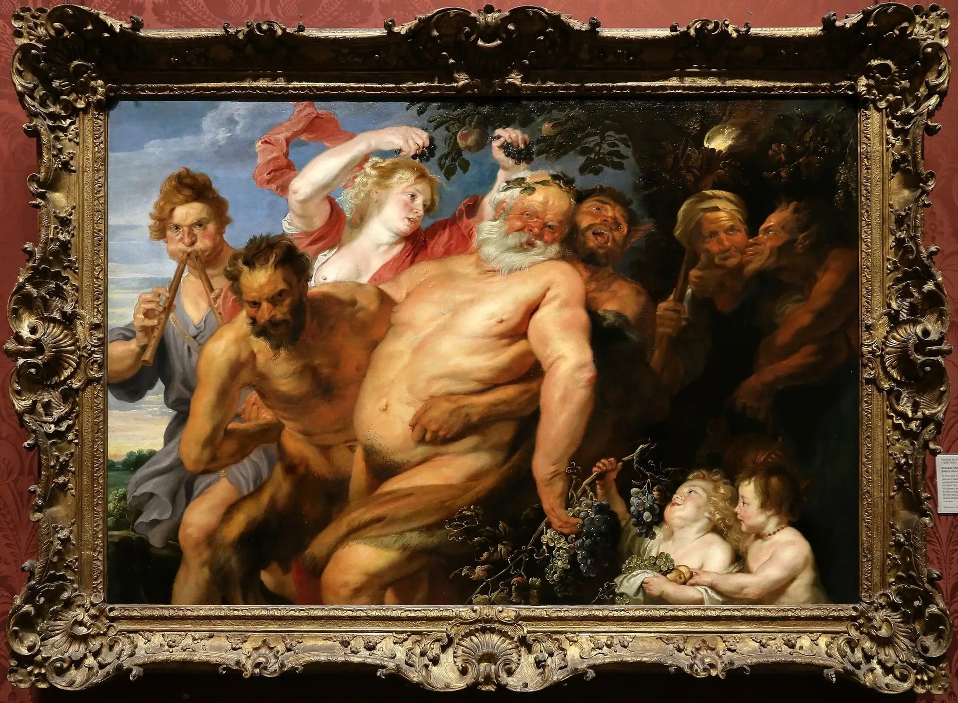 Silène ivre soutenu par des satyres - Antoine van Dyck image 2 copie de tableau peinte à la main
