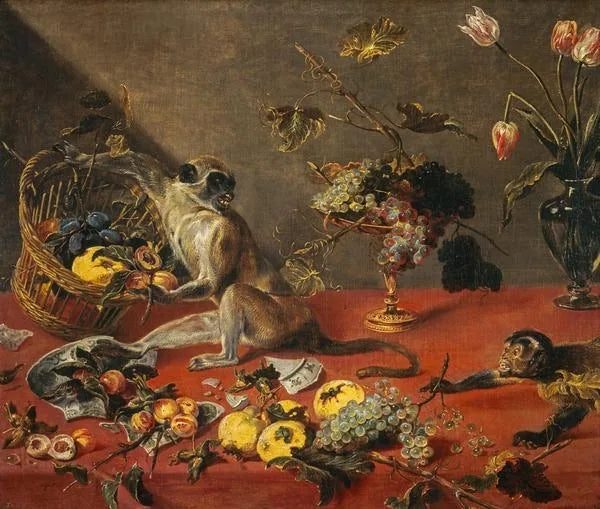 Singes malicieux - Frans Snyders image 1 reproduction artisanale de tableau