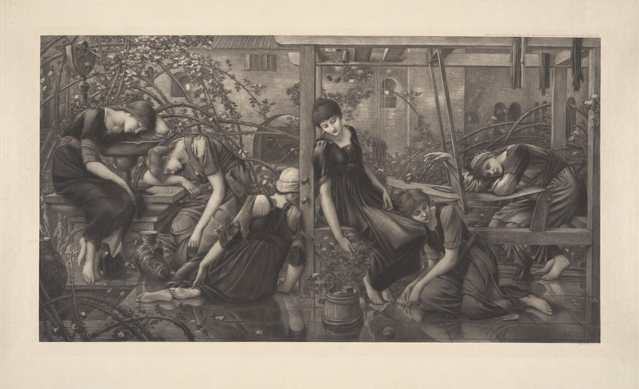 La Cour du Jardin, petite version - Edward Burne-Jones