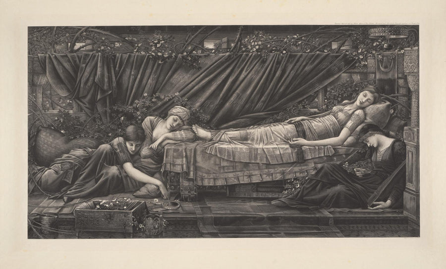 La Tonnelle de roses, petite version - Edward Burne-Jones