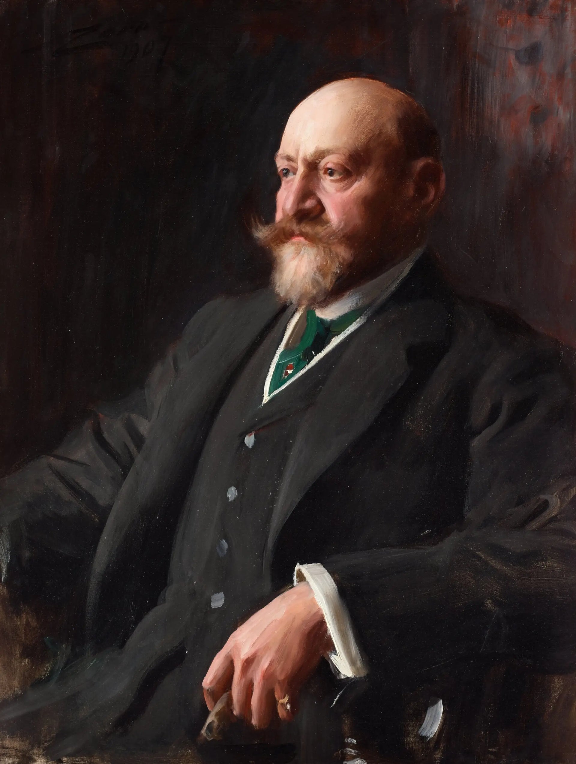 Sir Ernest Cassel - Anders Zorn image 1 reproduction artisanale de tableau