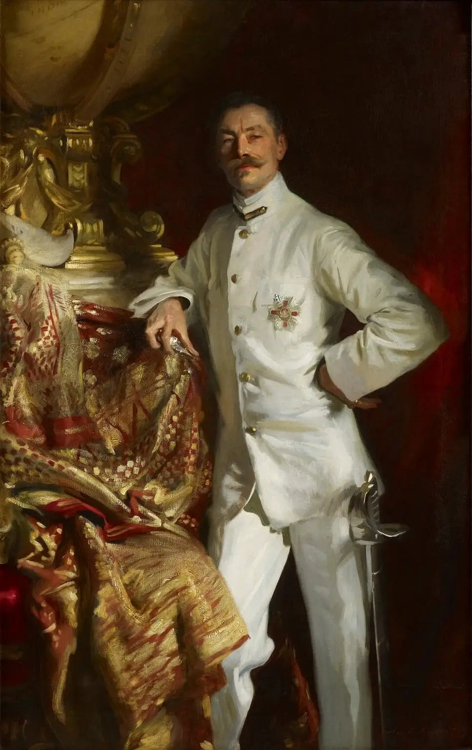 Sir Frank (Athelstane) Swettenham - John Singer Sargent image 1 reproduction artisanale de tableau