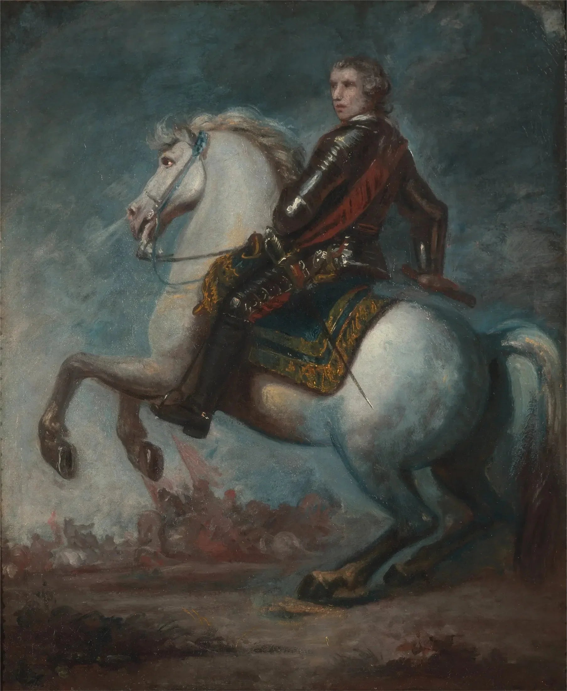Sir Jeffrey Amherst - Joshua Reynolds image 1 copie peinte à la main à l’huile