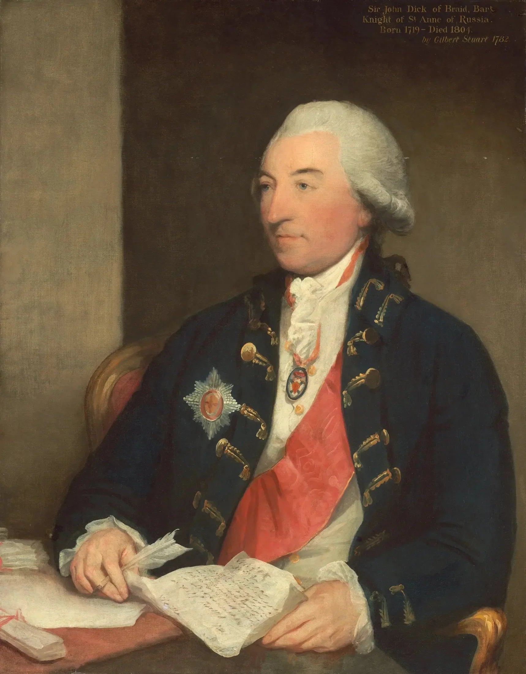 Sir John Dick - Gilbert Stuart image 1 copie de tableau peinte à la main