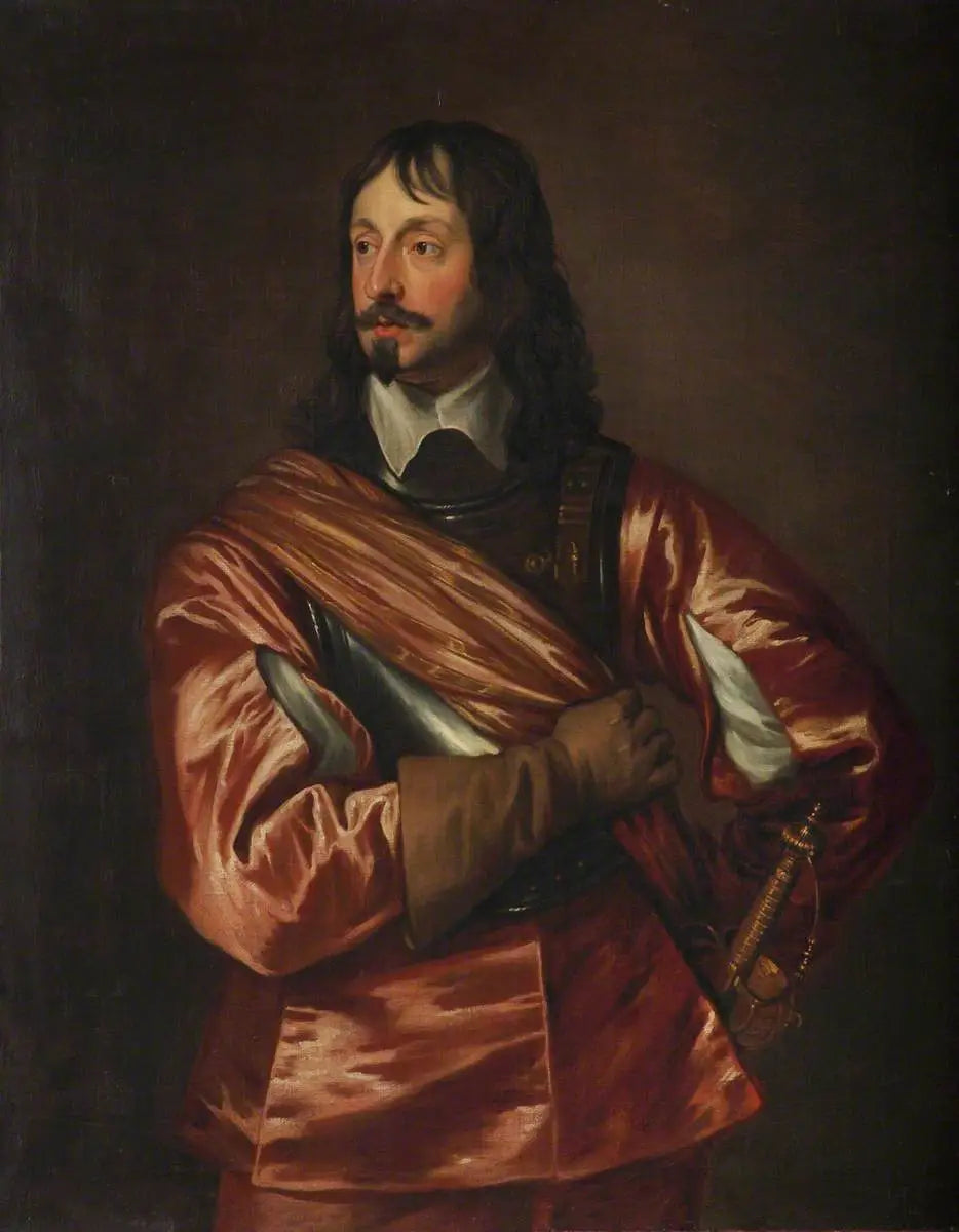 Sir John Mennes (1599-1671) - Antoine van Dyck image 1 copie peinte à la main à l’huile