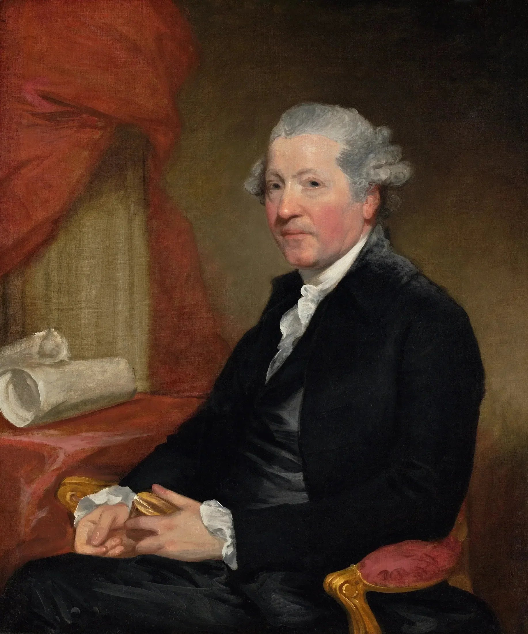 Sir Joshua Reynolds - Gilbert Stuart image 1 copie peinte à la main à l’huile