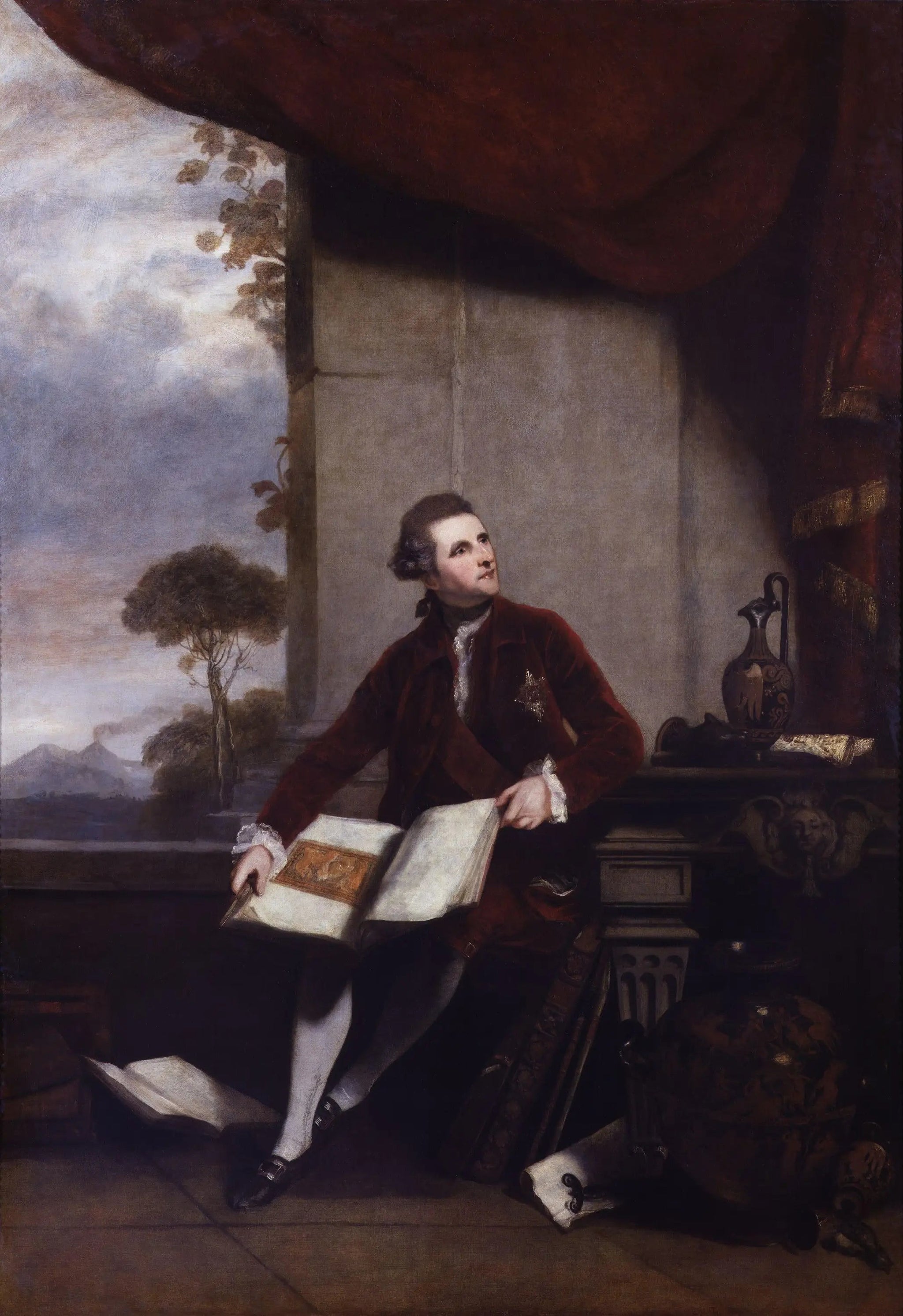 Sir William Hamilton - Joshua Reynolds image 1 copie de tableau peinte à la main