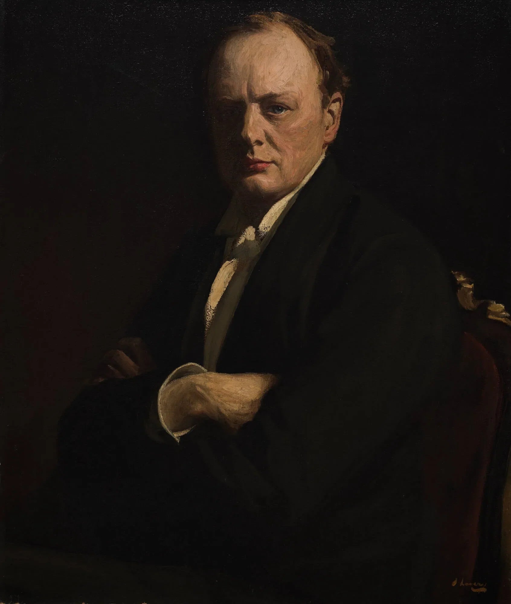 Sir Winston Churchill - John Lavery image 1 reproduction de peinture à l’huile