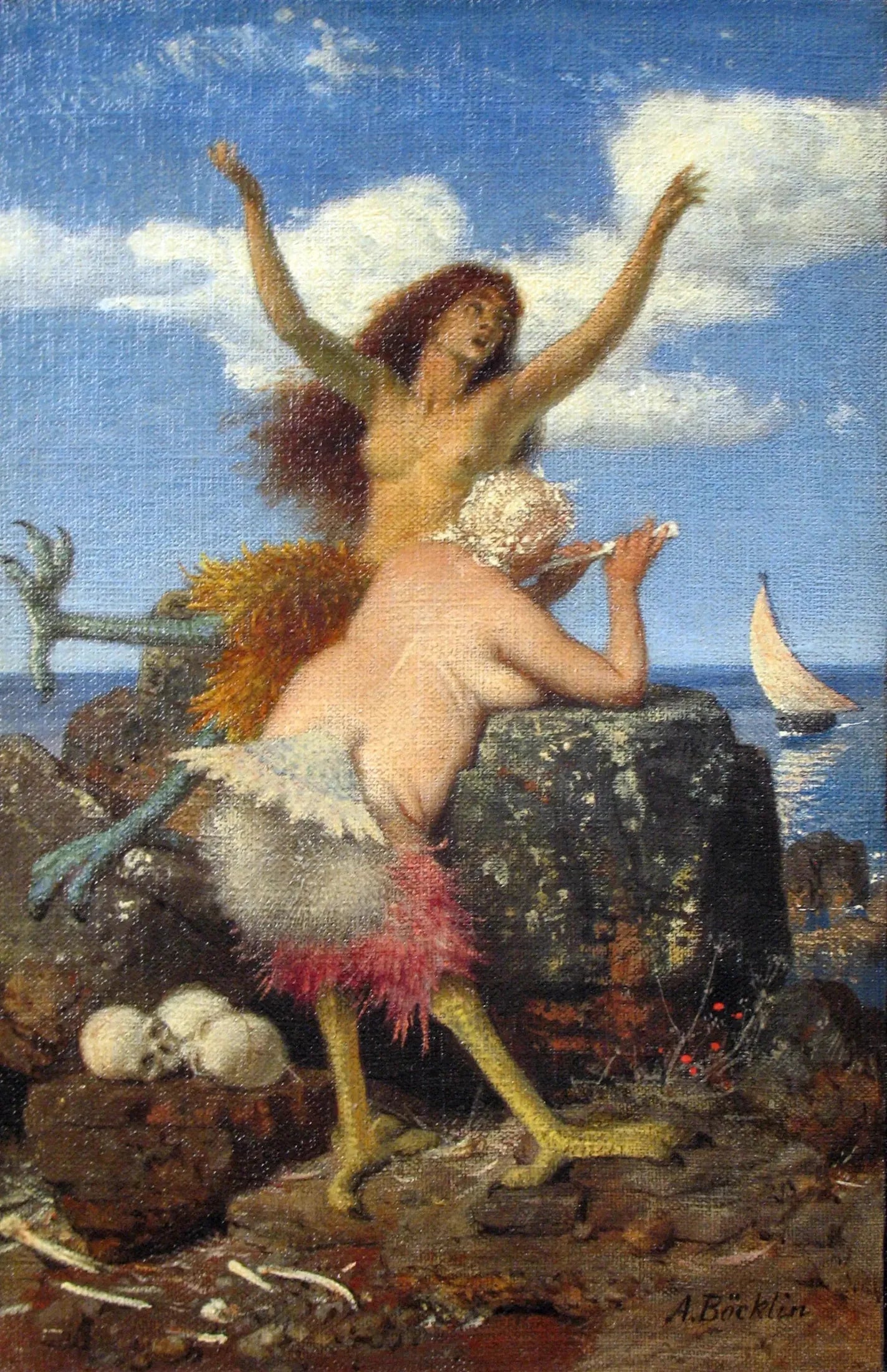 Sirènes - Arnold Böcklin image 1 reproduction de peinture à l’huile