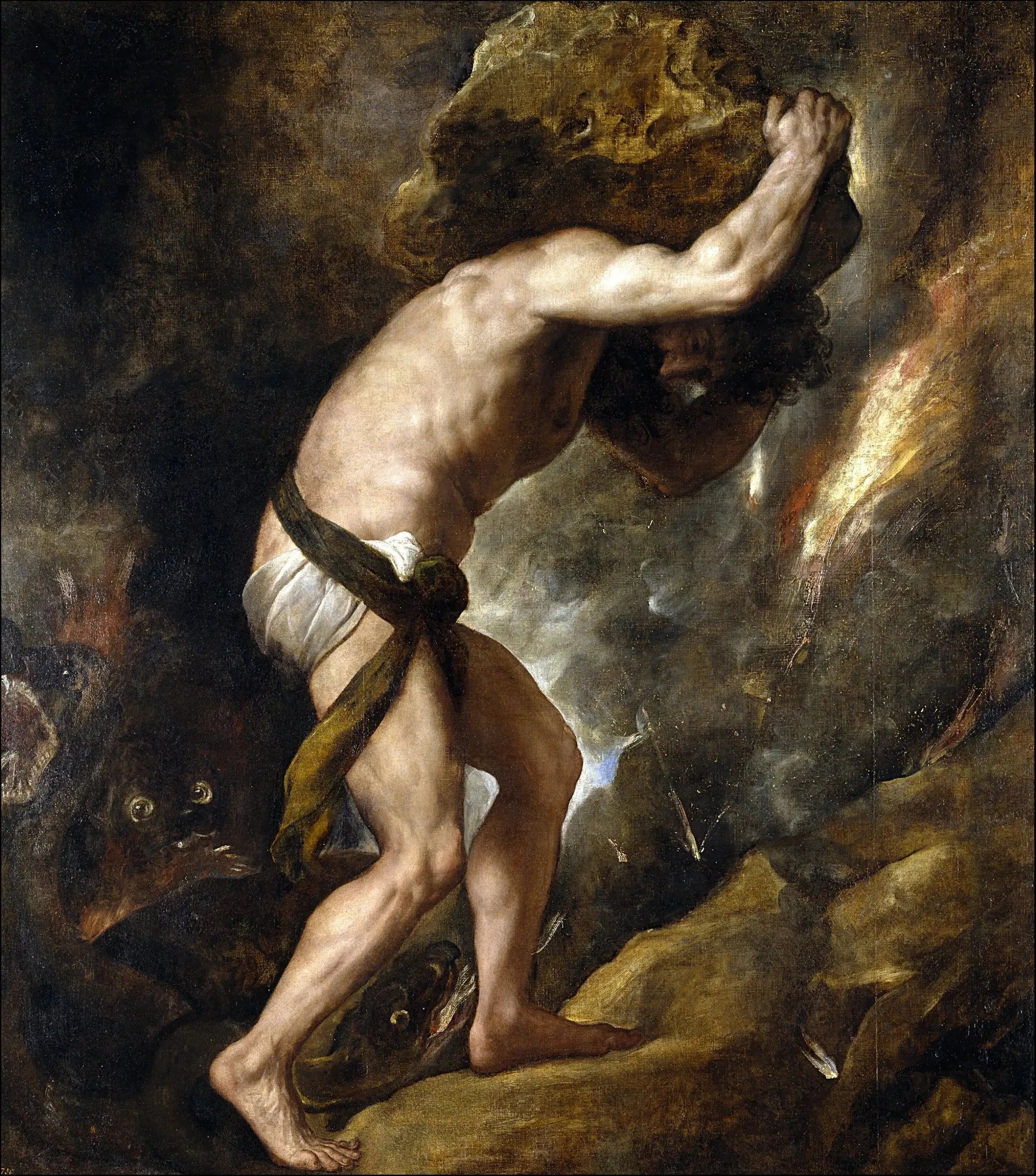 Sisyphe - Titian image 1 tableau peint à l’huile sur toile