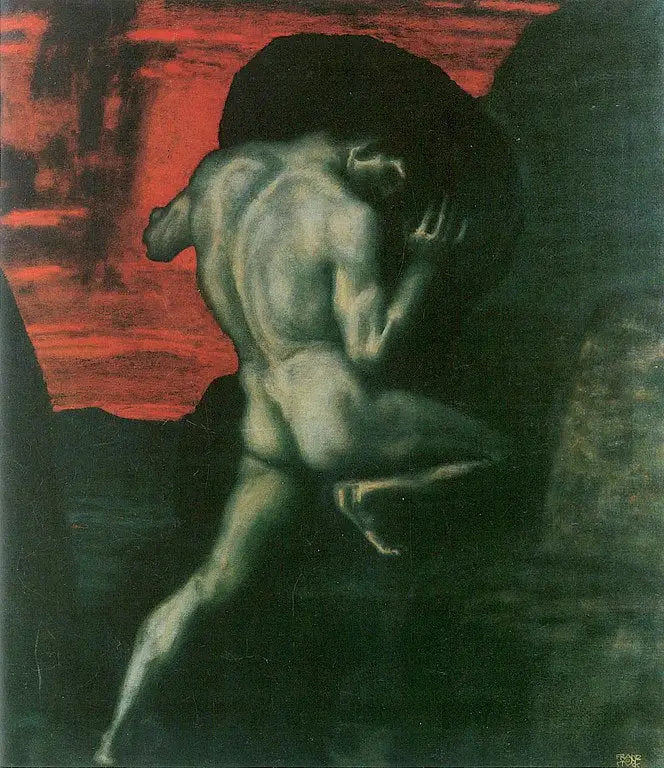 Sisyphus - Franz Von Stuck image 1 reproduction de peinture à l’huile