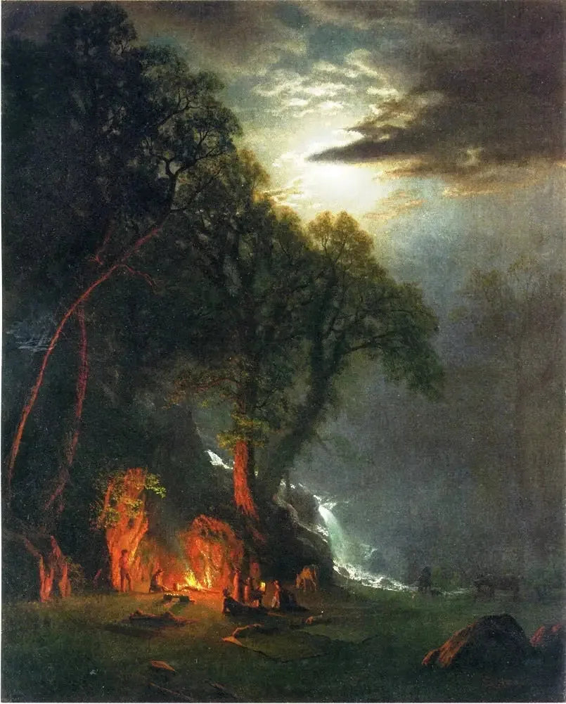 Site de feu de camp, Yosemite - Albert Bierstadt image 1 reproduction réalisée par Alpha Reproduction
