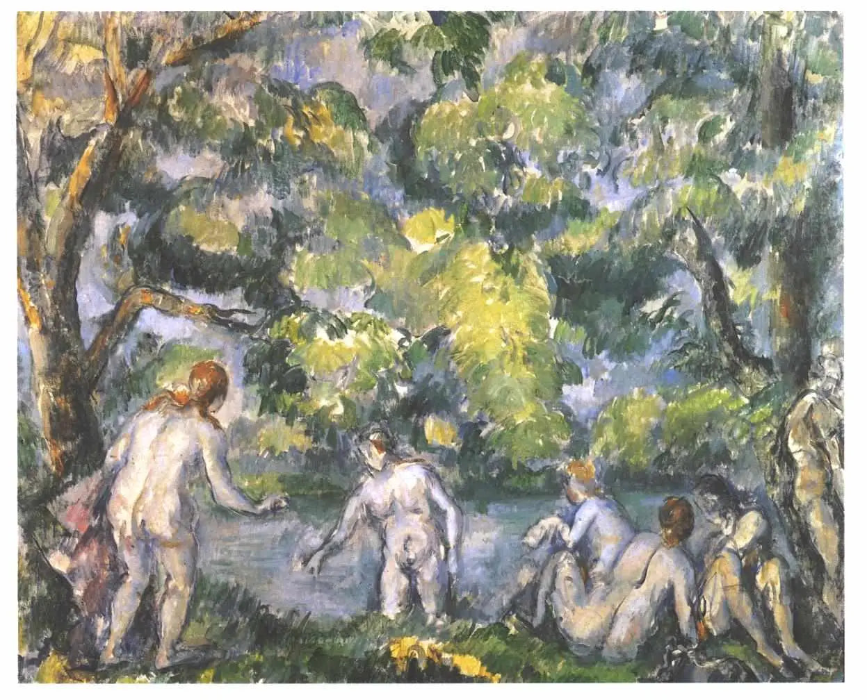 Six baigneuses; Les Ondines - Paul Cézanne image 1 copie de tableau peinte à la main