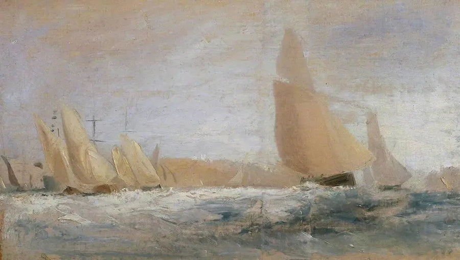 Sketch for ‘East Cowes Castle, the Regatta Beating to Windward’ No. 1 - J. M. W. Turner