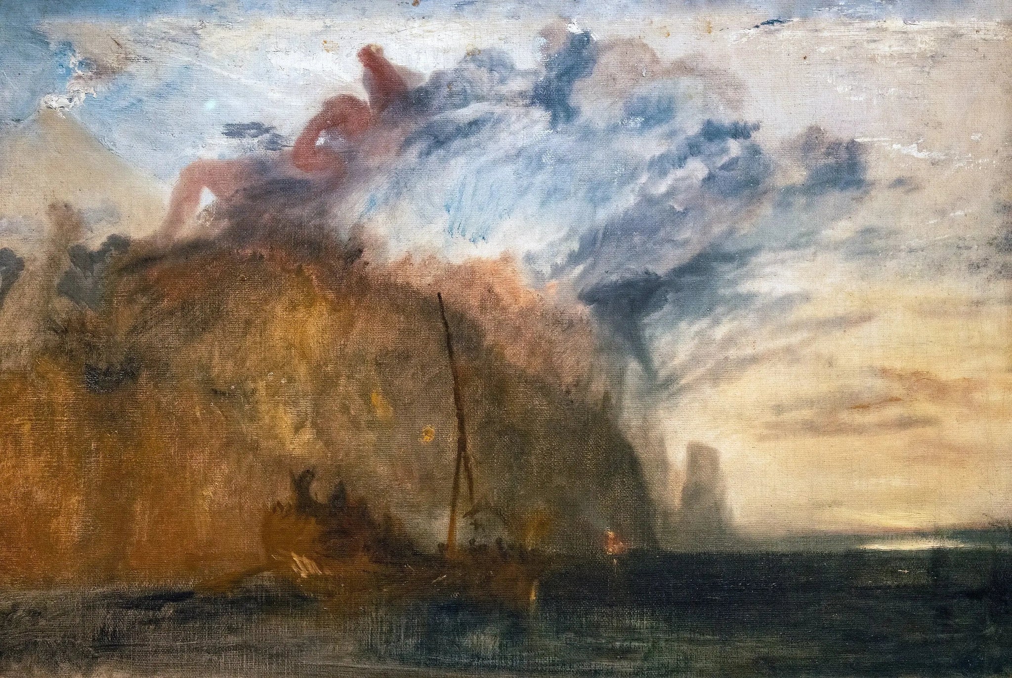 Sketch for ‘Ulysses Deriding Polyphemus’ - J. M. W. Turner image 1 reproduction artisanale de tableau