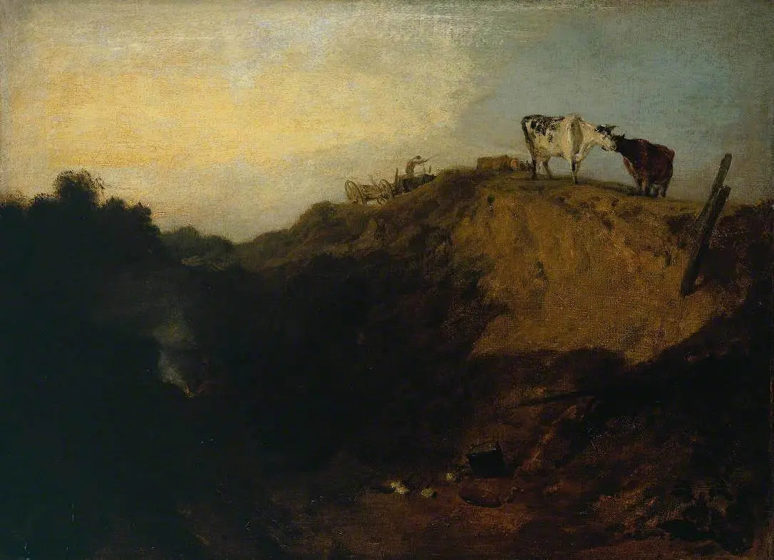 Sketch of a Bank, with Gipsies - J. M. W. Turner image 1 reproduction artisanale de tableau