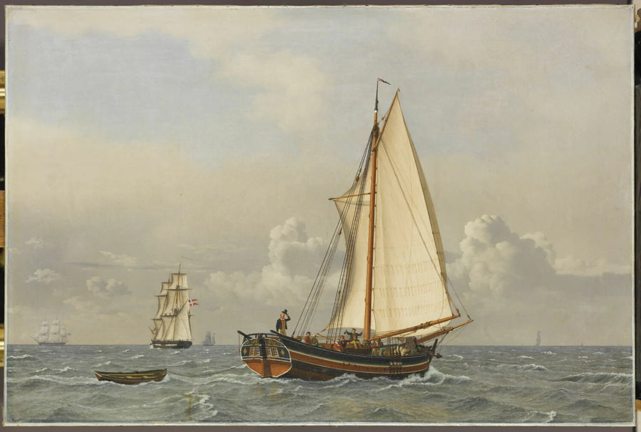 Un sloop danois allant vent arrière - Christoffer Wilhem Eckersberg