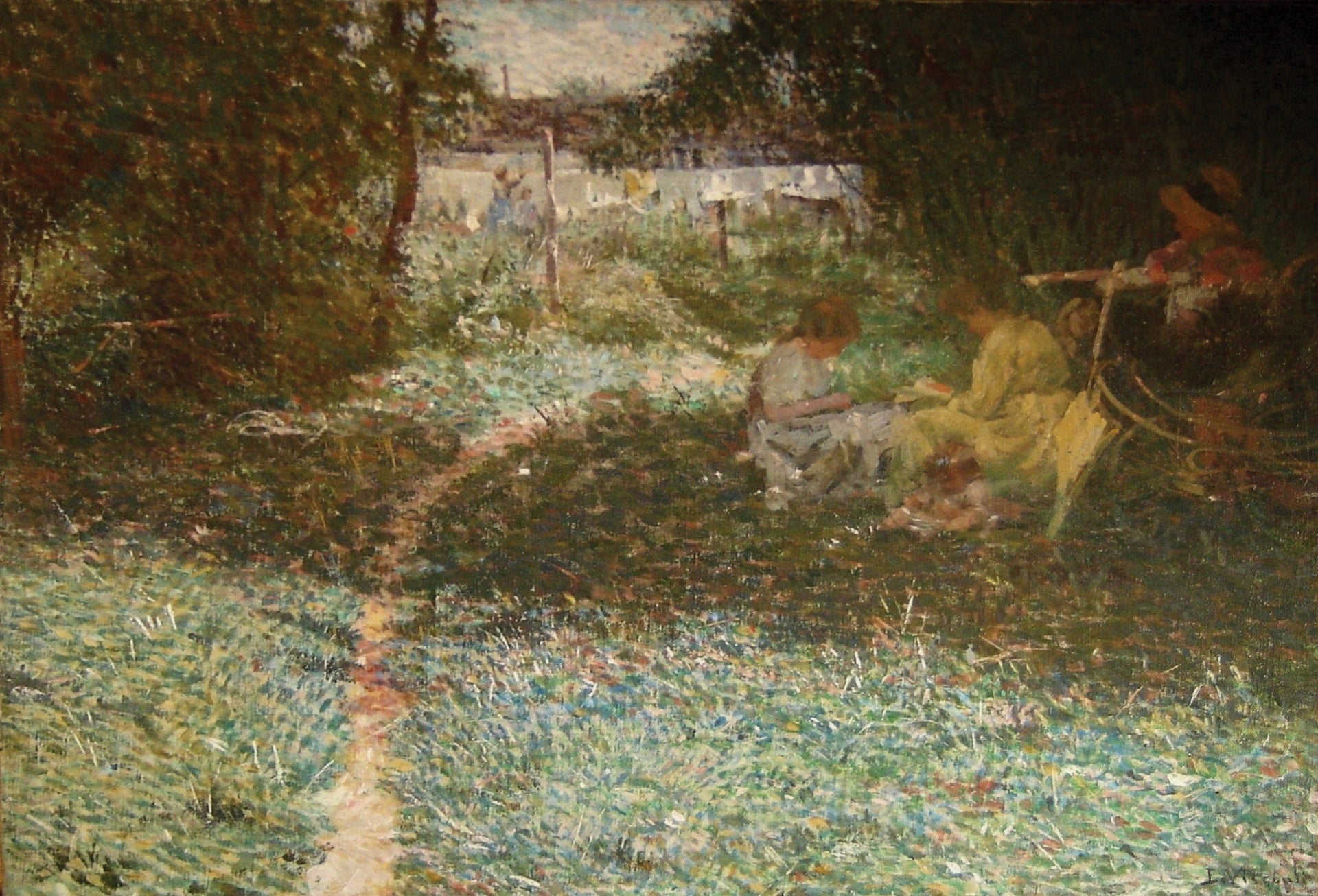 Sob a folhagem - Eliseu Visconti image 1 copie peinte à la main à l’huile