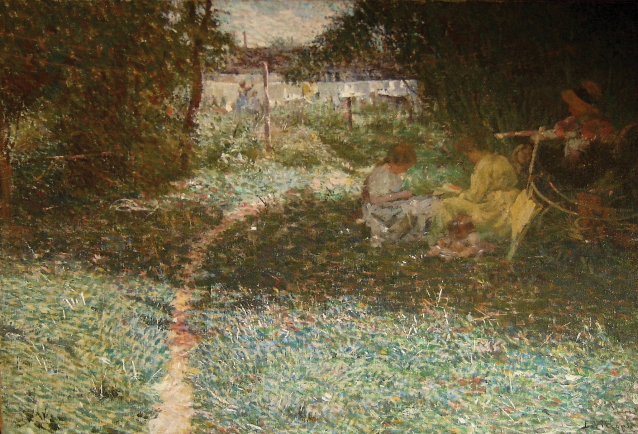 Sob a folhagem - Eliseu Visconti image 1 copie peinte à la main à l’huile