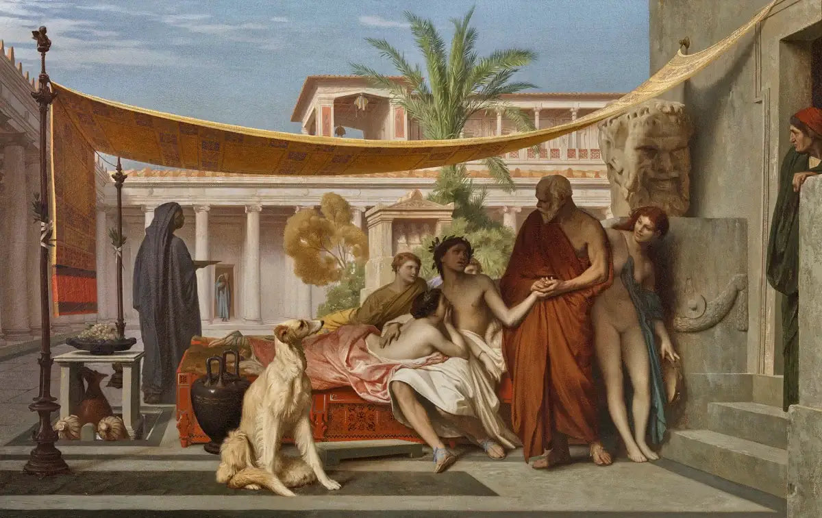 Socrate cherchant Alcibiade dans la maison d'Aspasie - Jean-Léon Gérôme image 1 reproduction réalisée par Alpha Reproduction