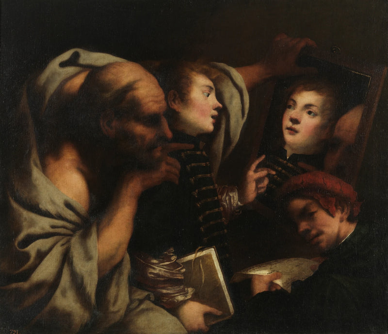Socrate et deux étudiants - Pietro della Vecchia