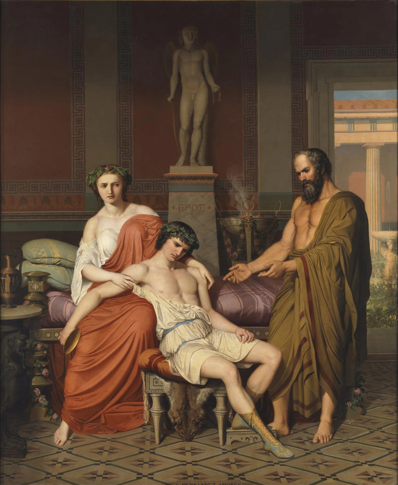 Socrate réprimandant Alcibiade dans la maison d'une courtisane - Germán Hernández Amores