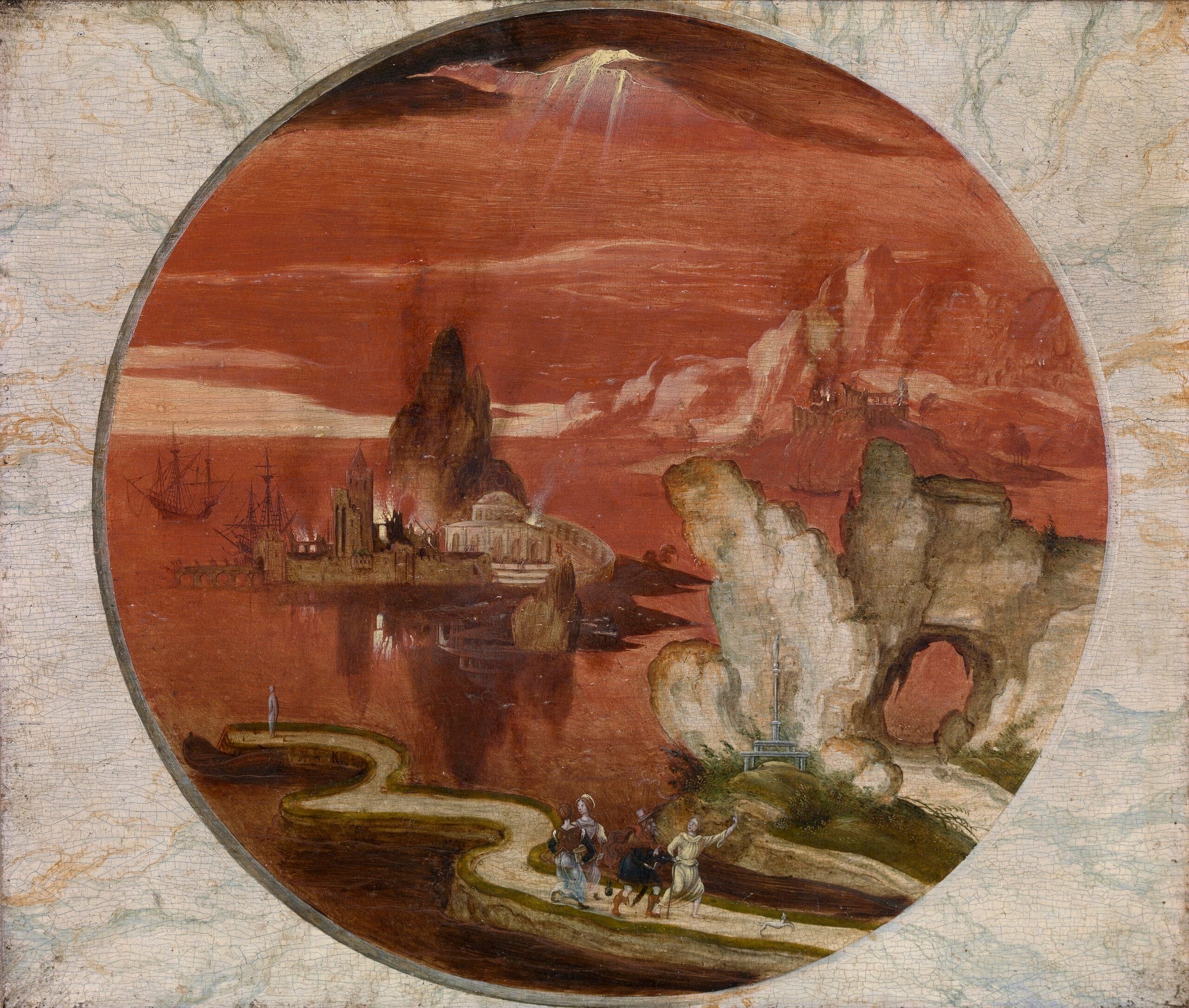 Sodoma et Gomora en feu - Joachim Patinier image 1 reproduction de peinture à l’huile