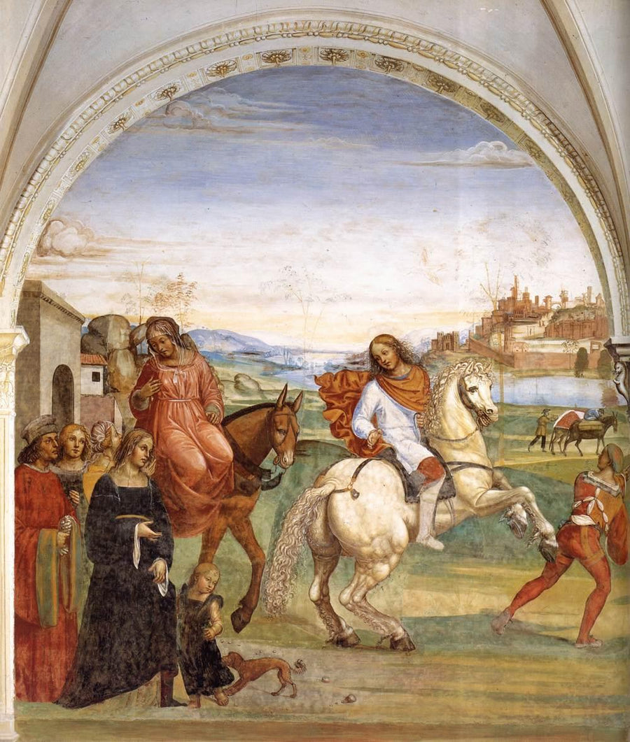 Saint Benoît quitte la maison paternelle et se rend à Rome - Il Sodoma